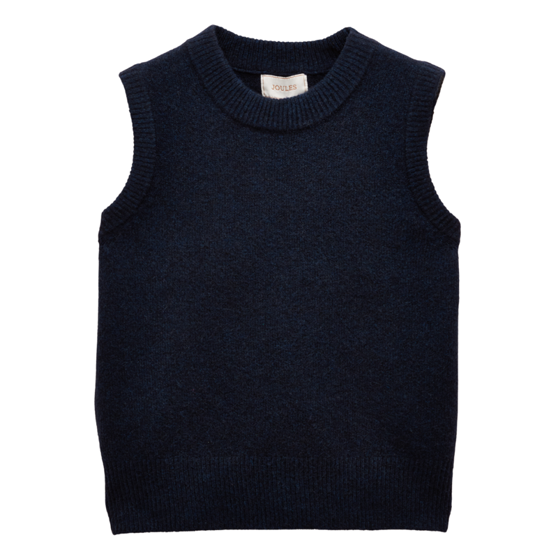 Joules Ladies Holly Knitted Crew Neck Vest - Navy