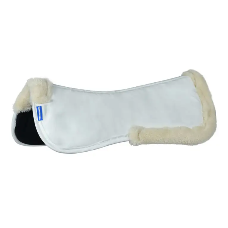 WeatherBeeta Memory Foam Comfort Fleece Edged Half Pad - White