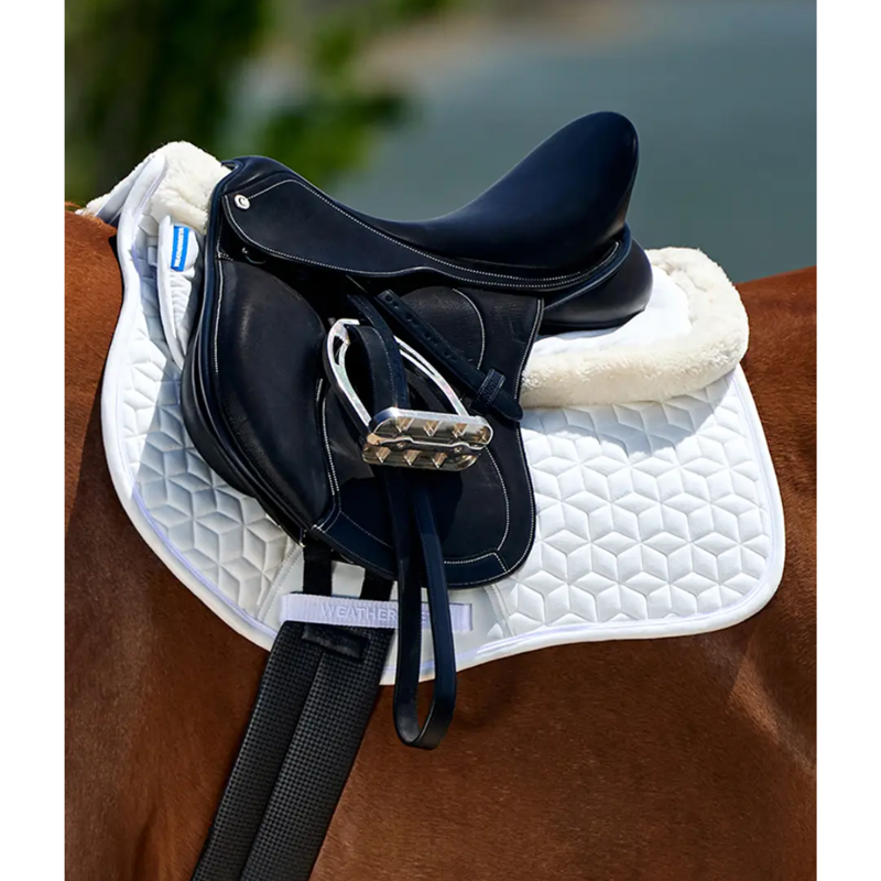 WeatherBeeta Memory Foam Comfort Fleece Edged Half Pad - White-3