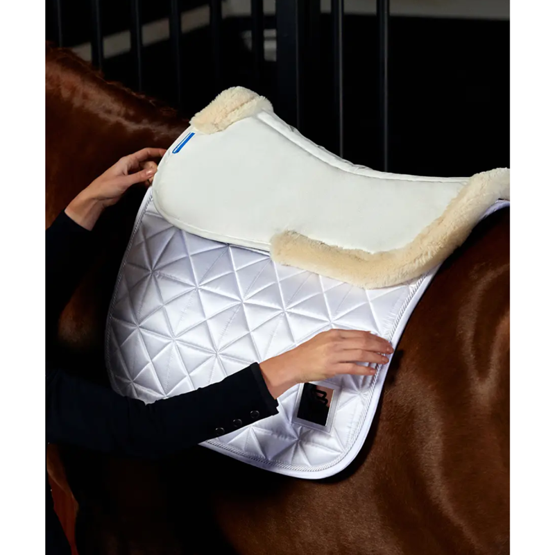WeatherBeeta Memory Foam Comfort Fleece Edged Half Pad - White-2