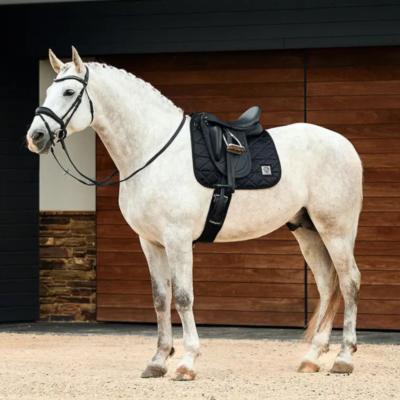 WeatherBeeta Satin Luxe Air-Tec Dressage Saddlepad - Black-3
