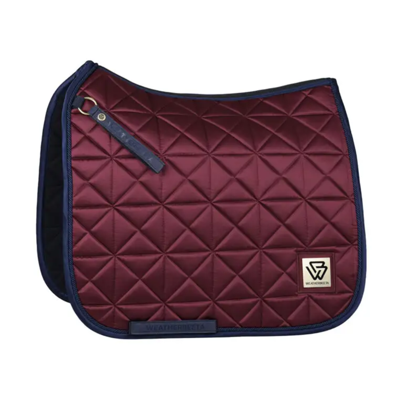 WeatherBeeta Satin Luxe Air-Tec Dressage Saddlepad - Burgundy