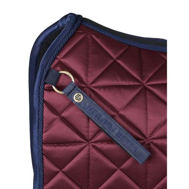 WeatherBeeta Satin Luxe Air-Tec Dressage Saddlepad - Burgundy-1