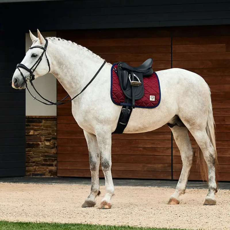 WeatherBeeta Satin Luxe Air-Tec Dressage Saddlepad - Burgundy-4