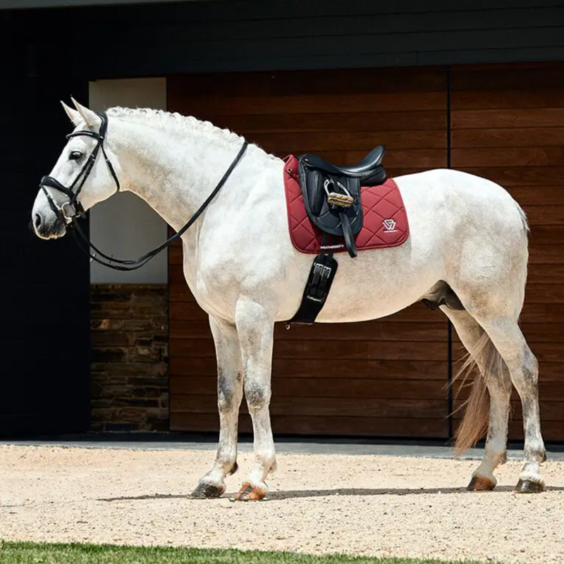 WeatherBeeta Softshell Pro 3D Air-Tec Dressage Saddlepad - Burgundy-4