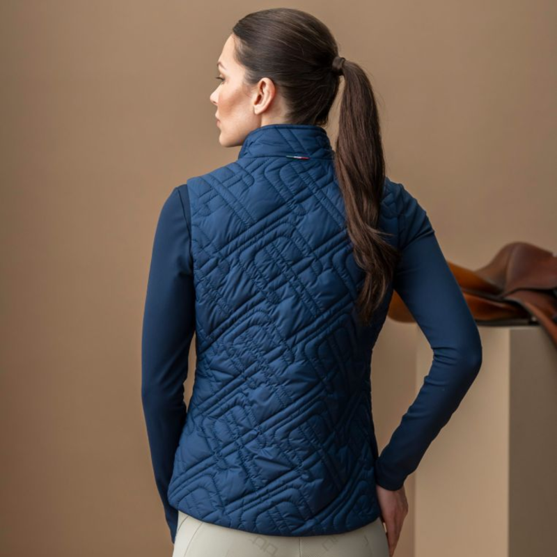 AA by Horseware Neve Monogram Quilted Gilet - Core Navy-1