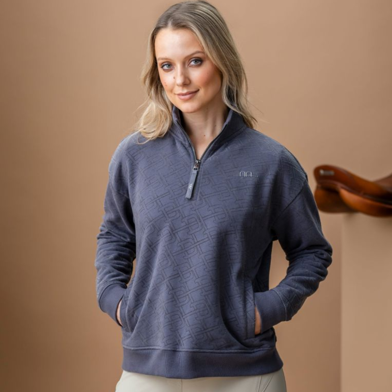 AA by Horseware Ladies Gabriella Half Zip Sweatshirt - Charcoal