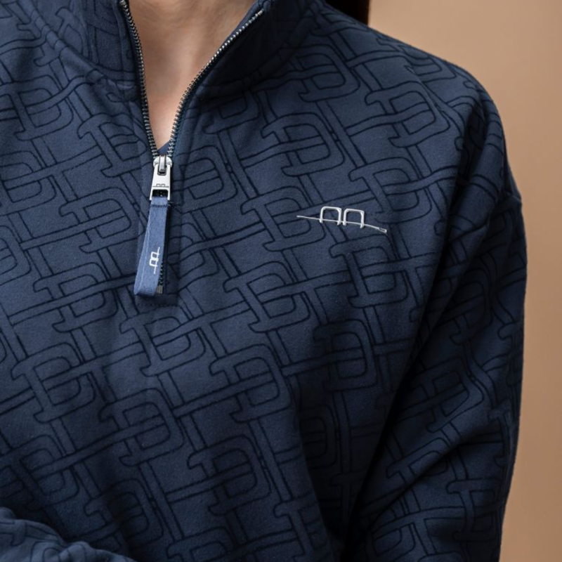 AA by Horseware Ladies Gabriella Half Zip Sweatshirt - Core Navy-1