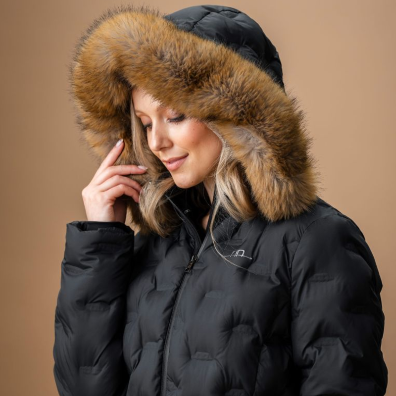 AA by Horseware Ladies Ara Puffer Coat - Core Black-2