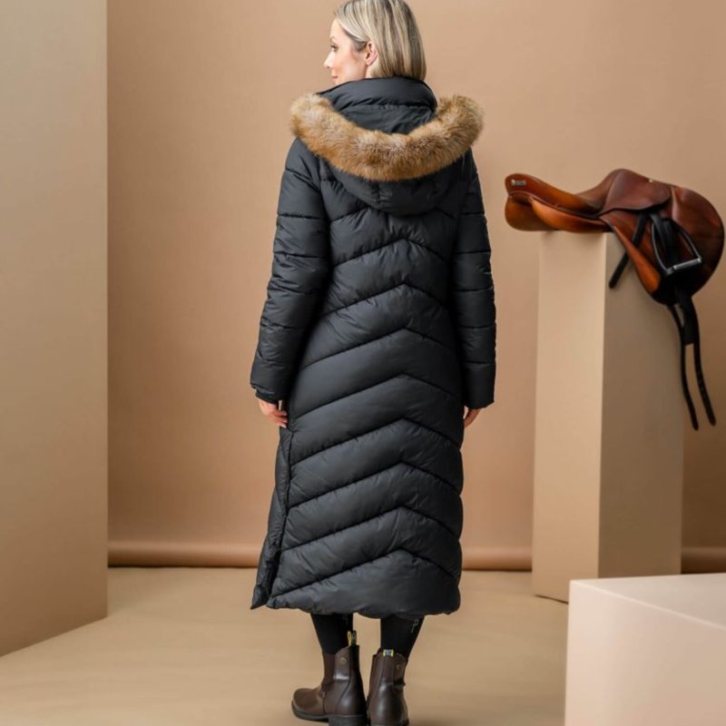 AA by Horseware Ladies Nivia Ripstop Long Puffer Coat - Core Black-1