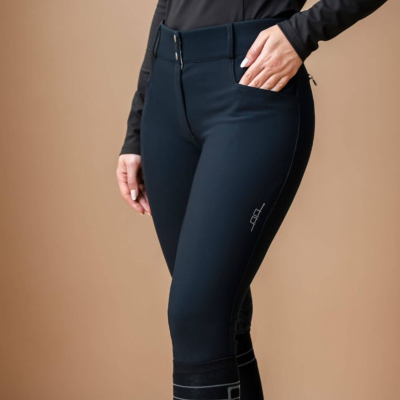 AA by Horseware Ladies Allora Full Seat High Rise Breech - Core Black-1