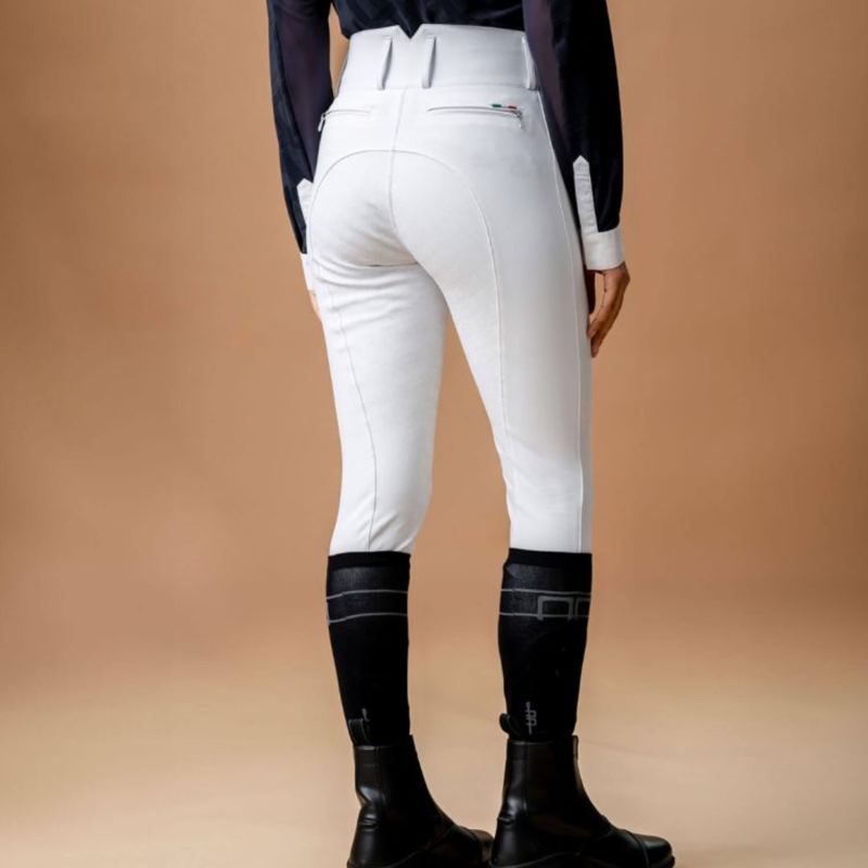 AA by Horseware Ladies Allora Full Seat High Rise Breech - Core White-1