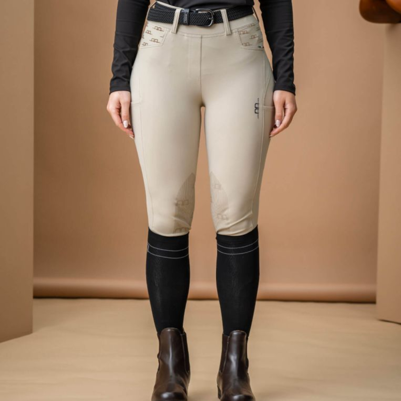 AA by Horseware Fina Knee Grip Brushed Hybrid Breech - Core Beige