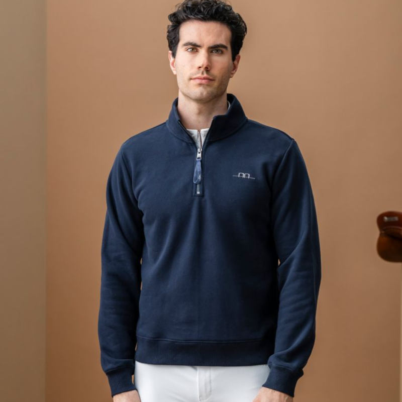 AA by Horseware Men's Gabriel Quarter Zip Sweatshirt - Core Navy