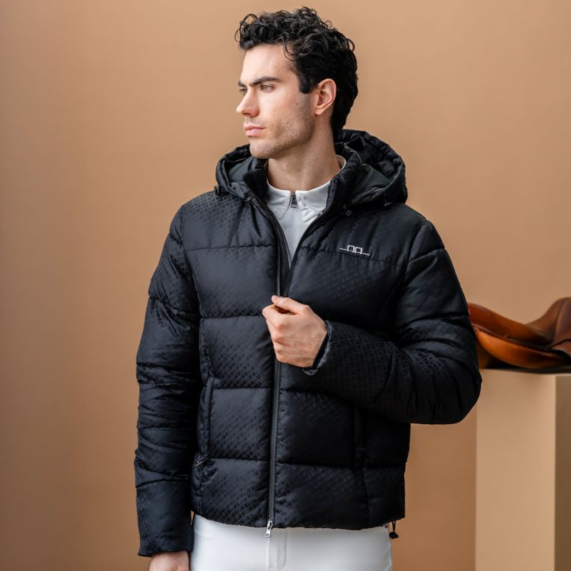 AA by Horseware Men's Quilo Monogram Puffer Coat - Core Black