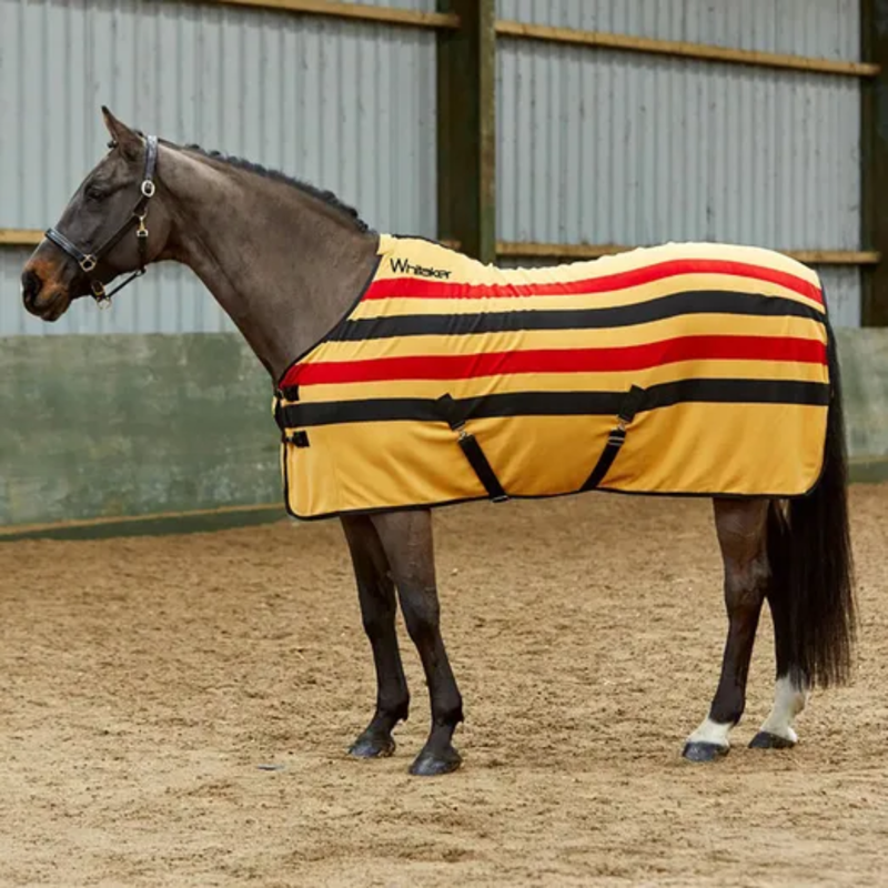 John Whitaker Aintree Striped Fleece Rug - Yellow