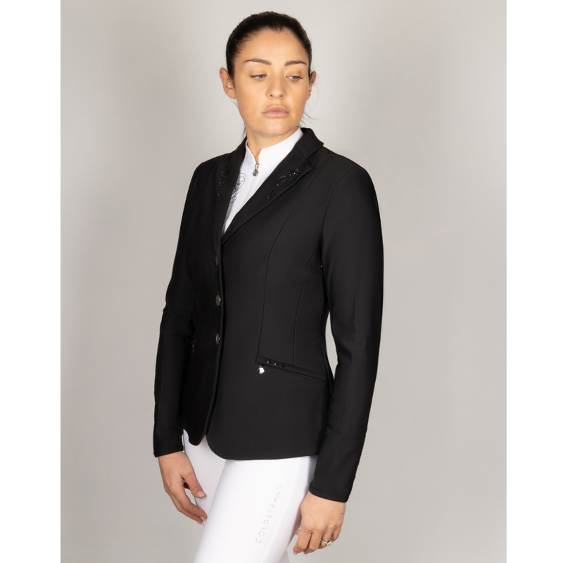 Coldstream Ladies Hermitage Diamante Show Shirt - White-3