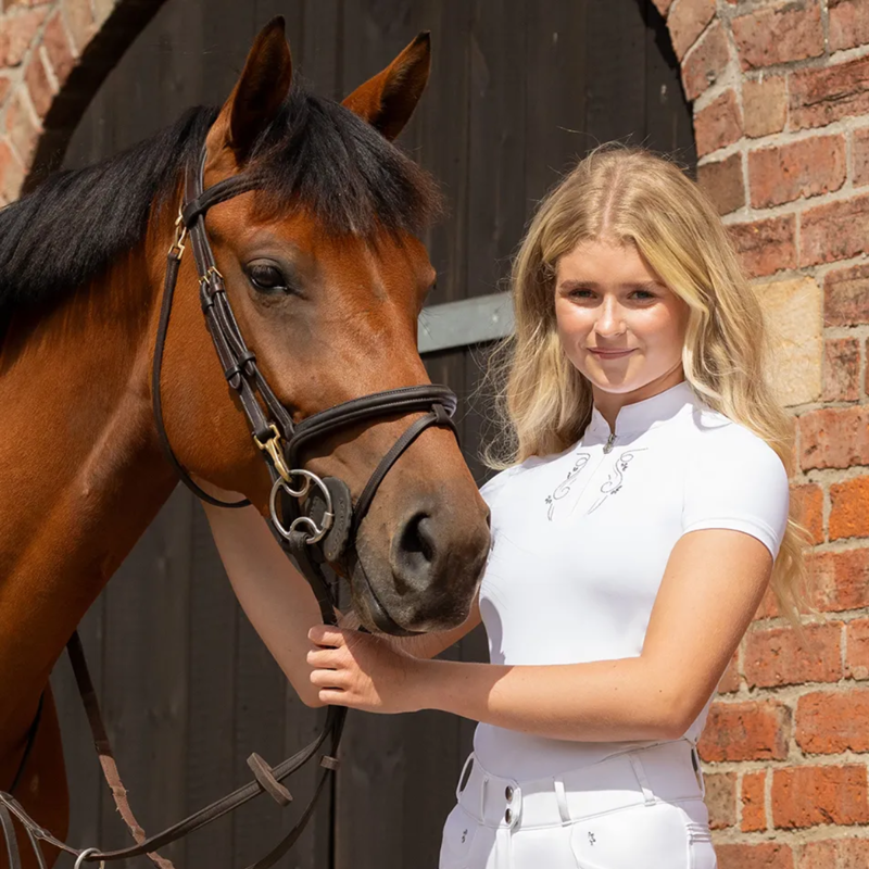 Coldstream Ladies Hermitage Diamante Show Shirt - White