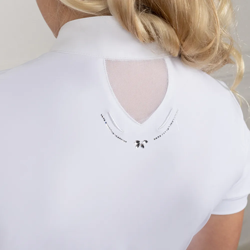 Coldstream Ladies Hermitage Diamante Show Shirt - White-2