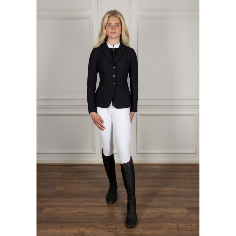 Coldstream Ladies Hermitage Diamante Breeches - White-3