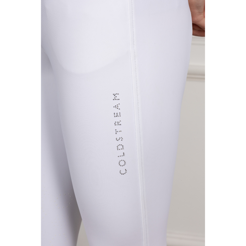 Coldstream Ladies Hermitage Diamante Breeches - White-5