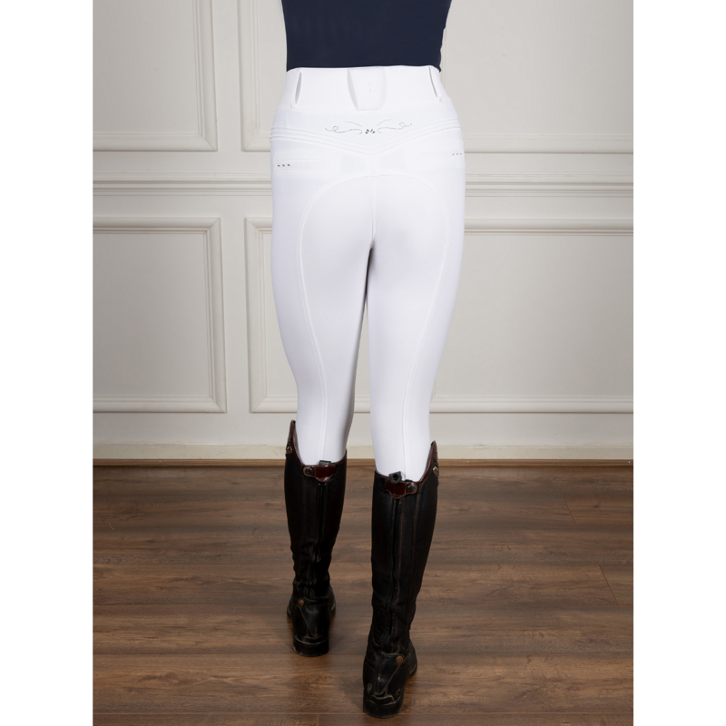Coldstream Next Generation Hermitage Diamante Breeches - White-2