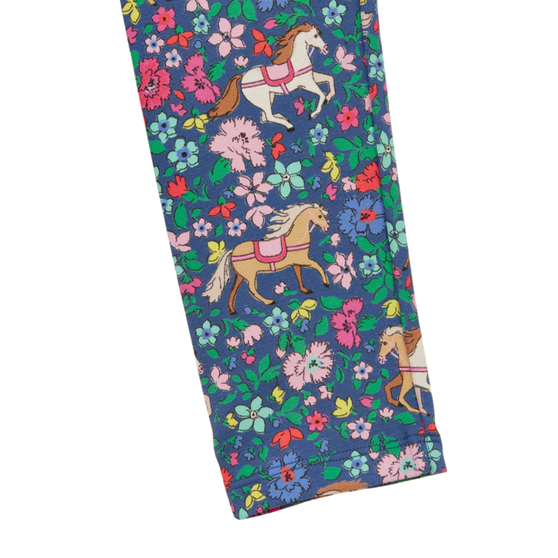 Joules Girls' DeeDee Leggings - Navy Ditsy Horse-2
