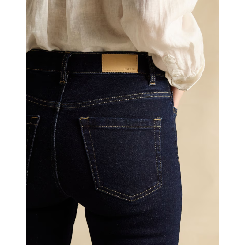 Joules Ladies Skinny Fit Mid Rise Jeans -  Denim Dark Wash-3