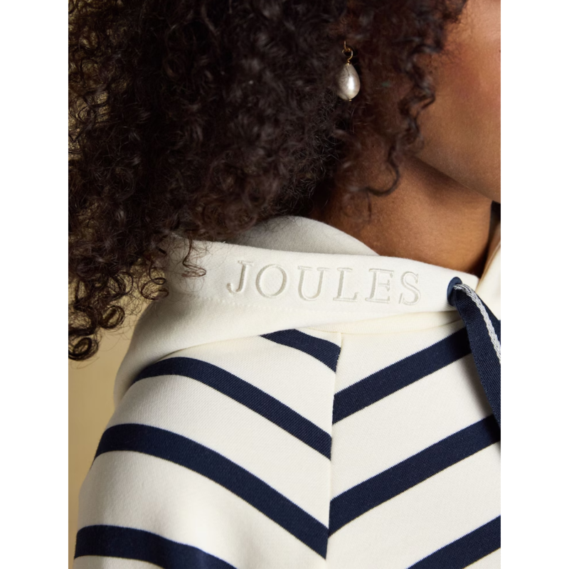 Joules Ladies Milbourne Hoodie - Cream/Navy-2