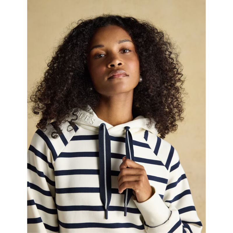 Joules Ladies Milbourne Hoodie - Cream/Navy-1