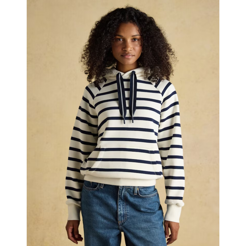 Joules Ladies Milbourne Hoodie - Cream/Navy-5