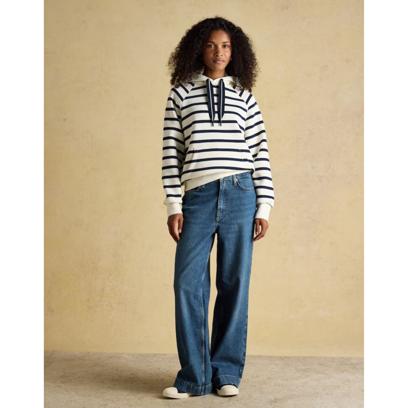 Joules Ladies Milbourne Hoodie - Cream/Navy-7