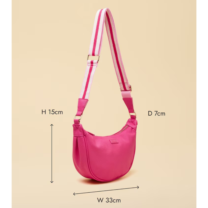 Joules Jade Half Moon Adjustable Cross Body Bag - Pink-4