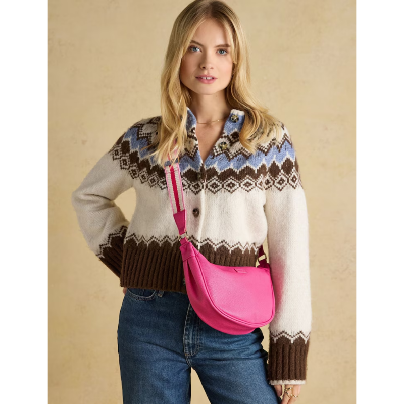 Joules Jade Half Moon Adjustable Cross Body Bag - Pink-6