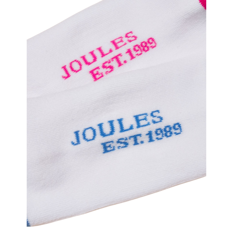 Joules Ladies Raindance Volley Sock 2 Pack - Pink Blue-2