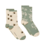 Joules Ladies Everyday Sock 2 Pack - White Green
