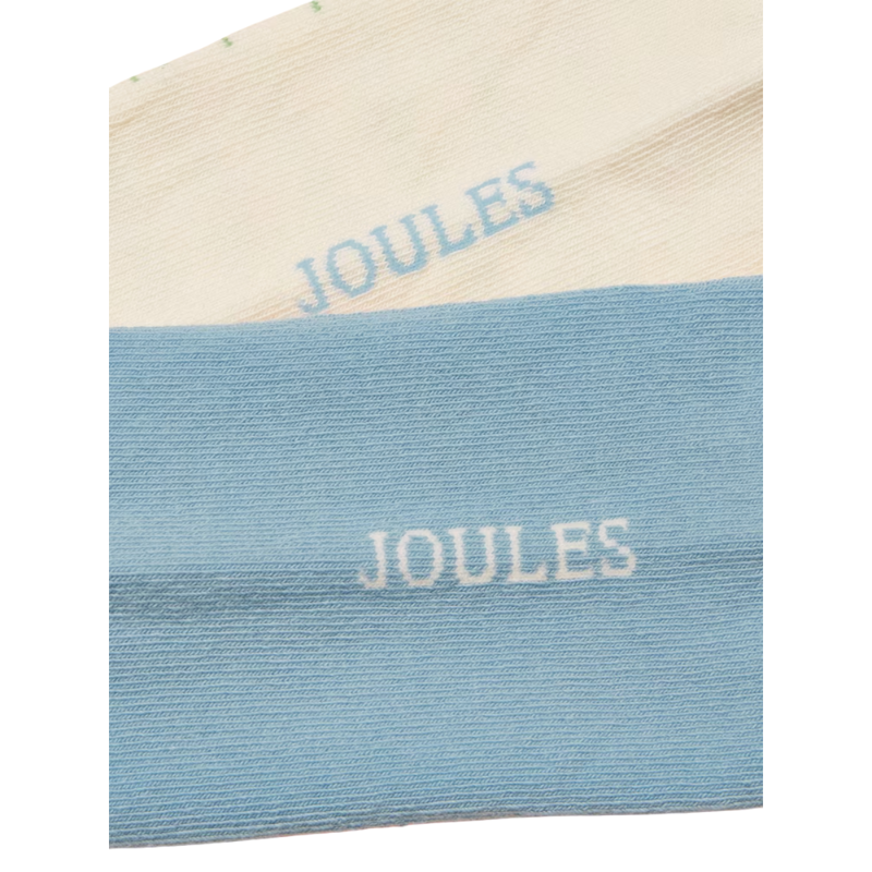 Joules Ladies Everyday Sock 2 Pack - Blue Ecru-2