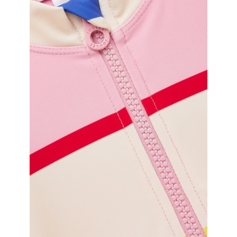 Joules Girls' Long Sleeve Sunsafe Swimsuit - Multi Stripe-2