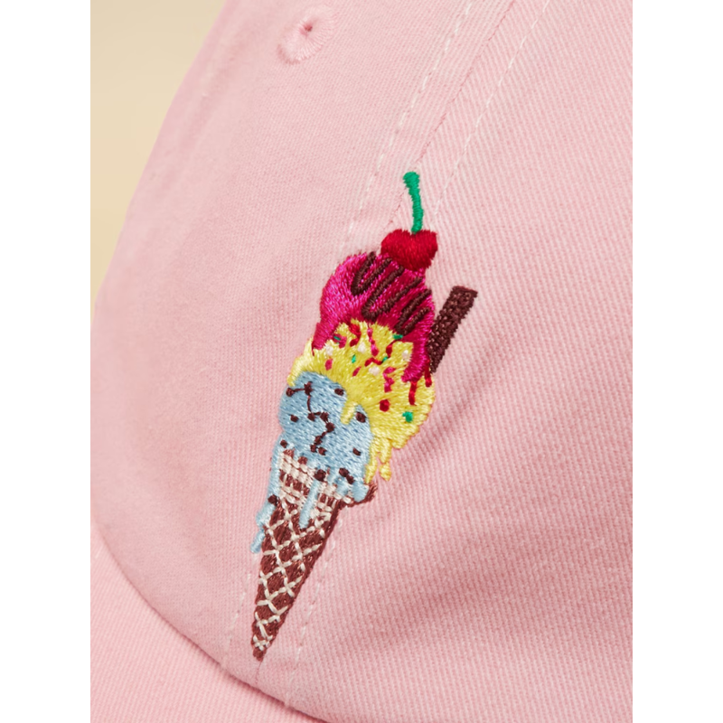 Joules Girls' Daley Icecream Baseball Cap - Pink-2