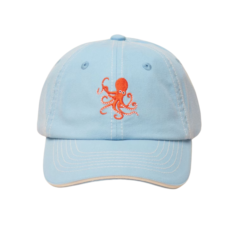 Joules Boys' Daley Baseball Cap - Blue Octopus