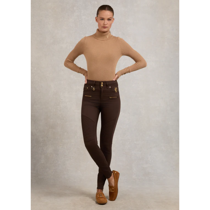 Holland Cooper Biker Jean - Chocolate-1