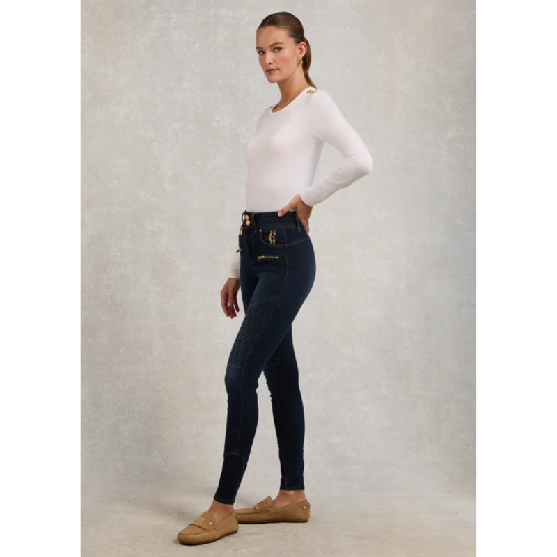 Holland Cooper Biker Jean - Deep Indigo-2