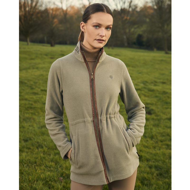 Holland Cooper Country Longline Fleece - Sage-4