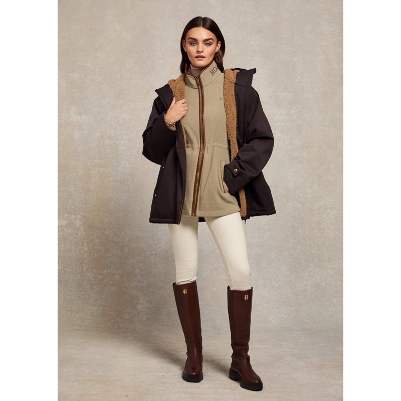 Holland Cooper Country Longline Fleece - Sage-3
