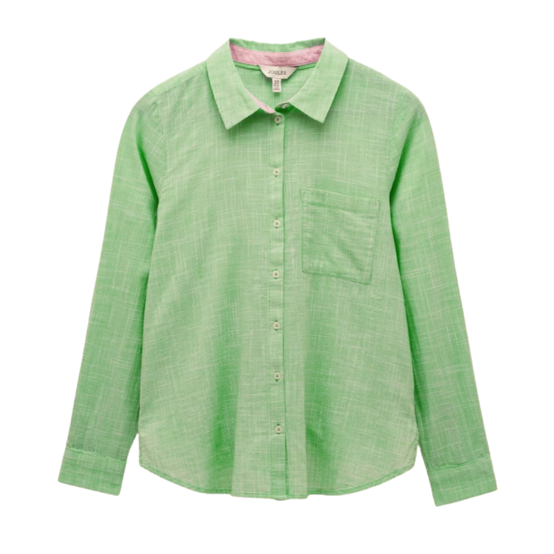 Joules Ladies Long Sleeve Cotton Shirt - Green