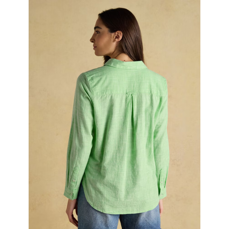 Joules Ladies Long Sleeve Cotton Shirt - Green-2