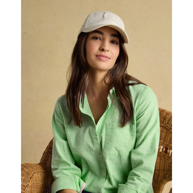 Joules Ladies Long Sleeve Cotton Shirt - Green-7