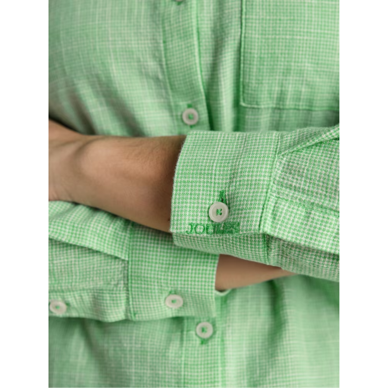 Joules Ladies Long Sleeve Cotton Shirt - Green-4