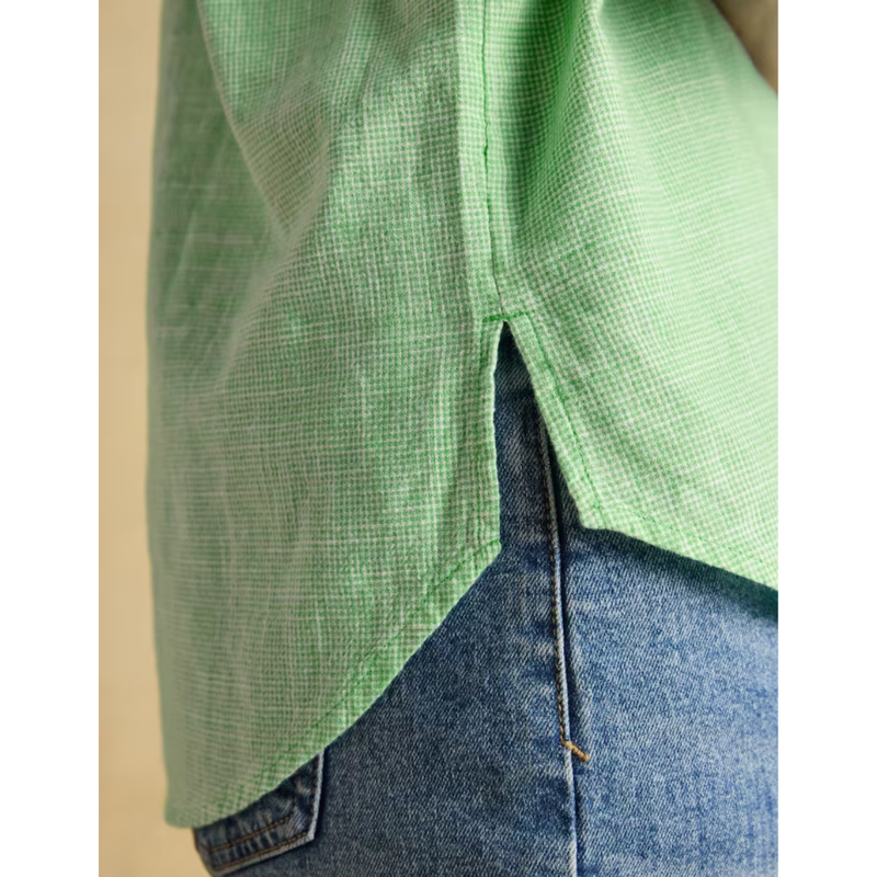 Joules Ladies Long Sleeve Cotton Shirt - Green-5