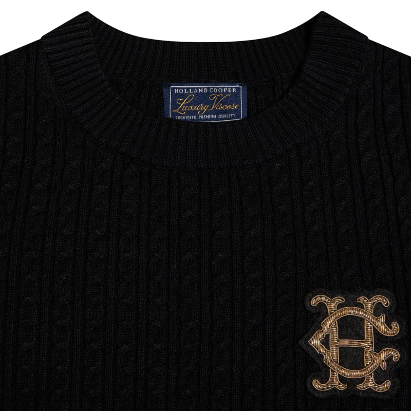 Holland Cooper Princeton Crew Neck Knit - Black-7